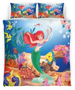 Housse De Couette La Petite Sirène Ariel 09 Parure de lit Ensemble De Literie