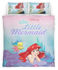Housse De Couette La Petite Sirène Ariel 17 Parure de lit Ensemble De Literie