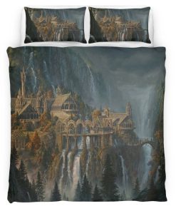 Housse De Couette Le Seigneur des Anneaux – Rivendell et la Cascade Parure de lit Ensemble De Literie