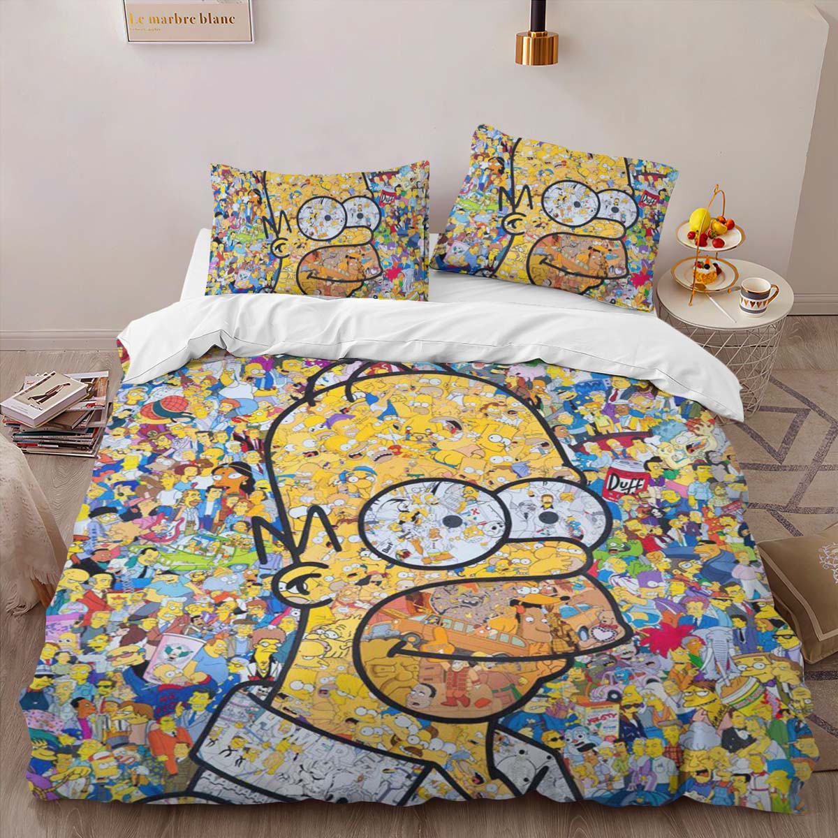 Housse De Couette Les Simpson Tous les personnages 02 Parure de lit Ensemble De Literie – Image 2