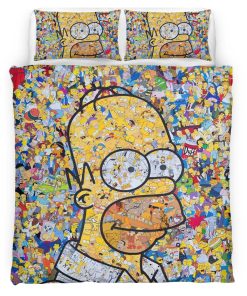 Housse De Couette Les Simpson Tous les personnages 02 Parure de lit Ensemble De Literie