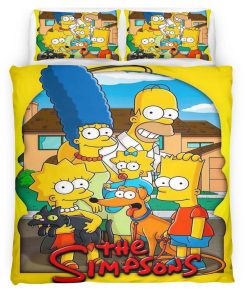 Housse De Couette Les Simpson Tous les personnages 03 Parure de lit Ensemble De Literie