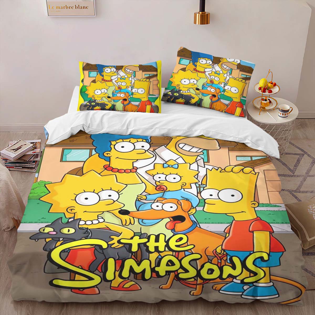 Housse De Couette Les Simpson Tous les personnages 04 Parure de lit Ensemble De Literie – Image 2
