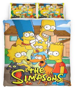 Housse De Couette Les Simpson Tous les personnages 04 Parure de lit Ensemble De Literie
