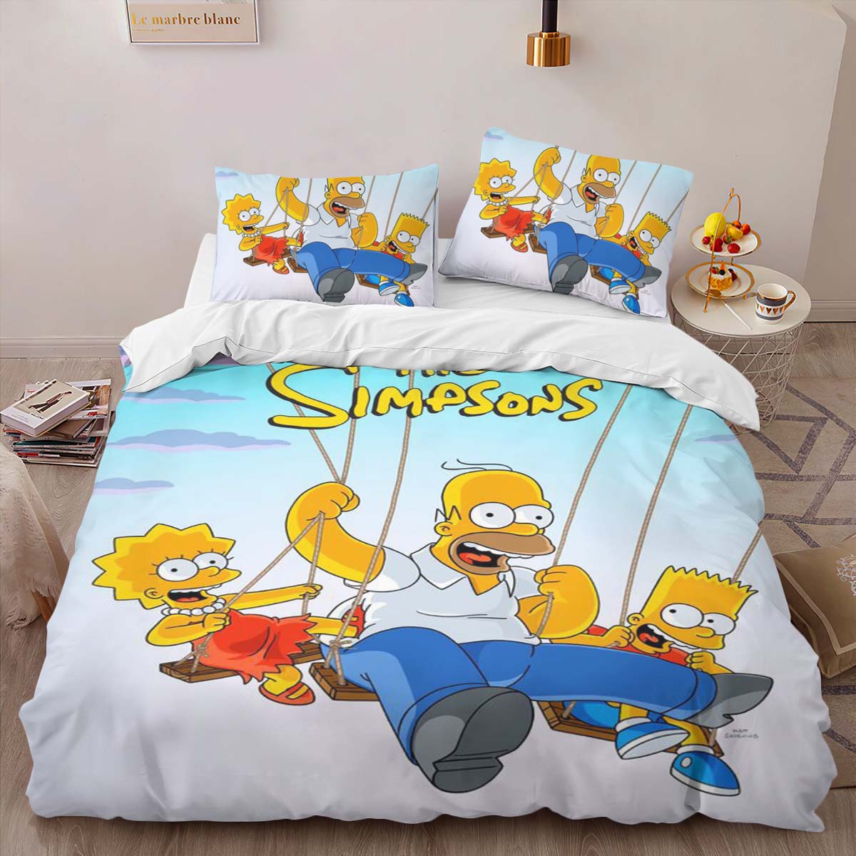 Housse De Couette Les Simpson Tous les personnages 11 Parure de lit Ensemble De Literie – Image 2