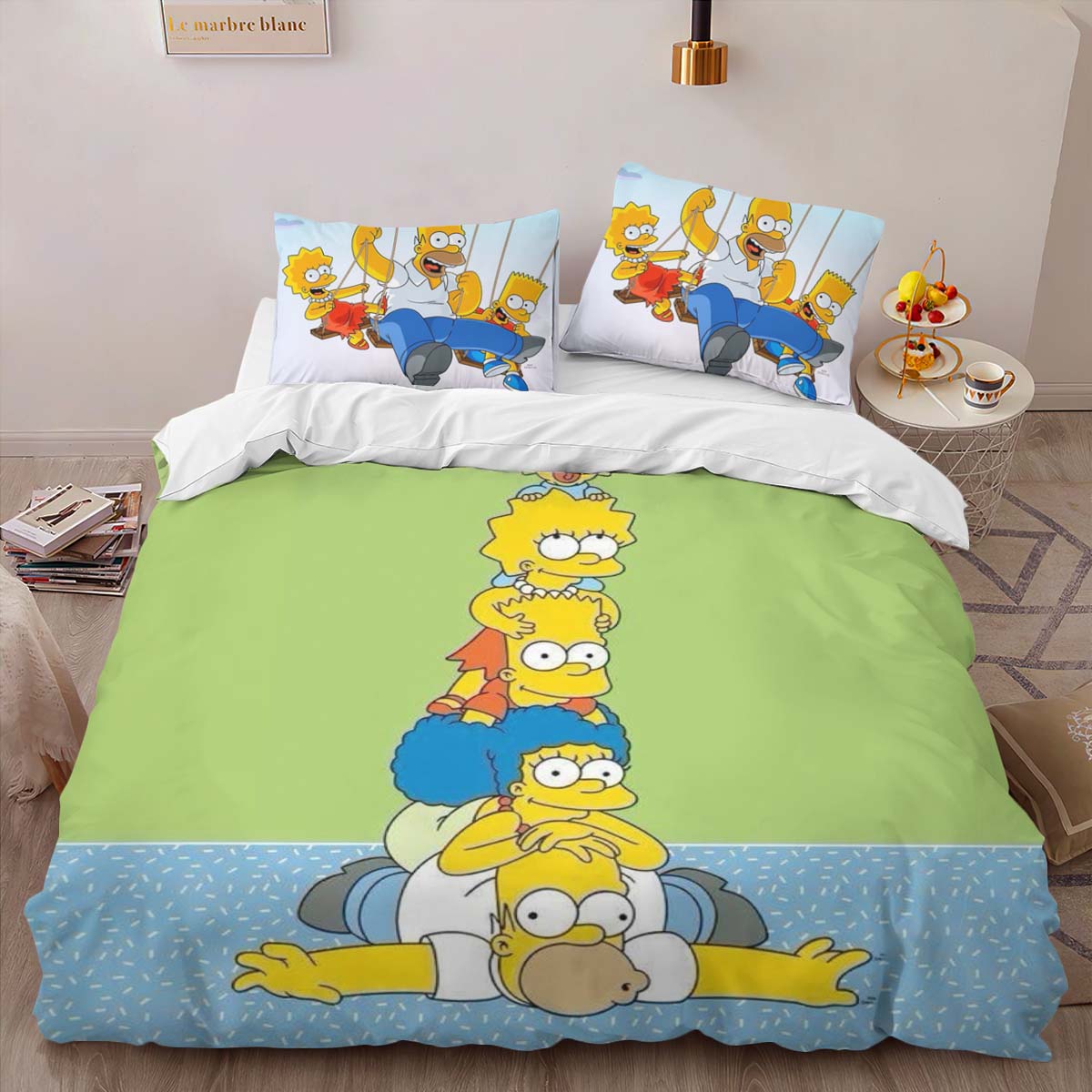 Housse De Couette Les Simpson Tous les personnages 13 Parure de lit Ensemble De Literie – Image 2