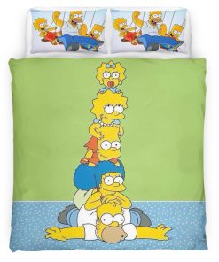 Housse De Couette Les Simpson Tous les personnages 13 Parure de lit Ensemble De Literie