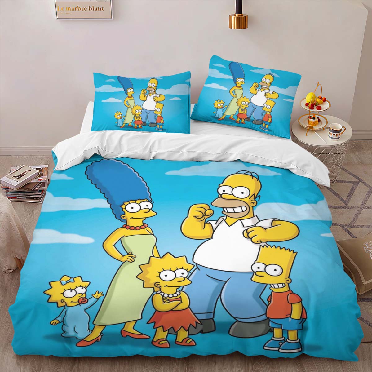 Housse De Couette Les Simpson Tous les personnages 14 Parure de lit Ensemble De Literie – Image 2