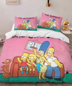 Alternative view of Housse De Couette Les Simpson Tous les personnages 17 Parure de lit Ensemble De Literie