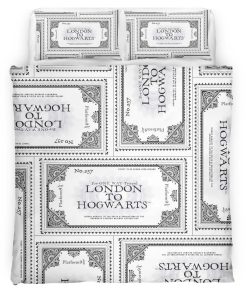 Housse De Couette Billet Poudlard Express Quai 9¾ Harry Potter 02 Parure de lit Ensemble De Literie