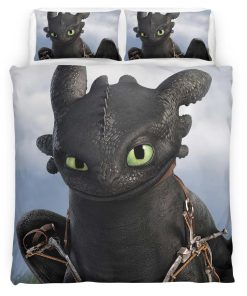 Housse De Couette Krokmou Dragons 03 Parure de lit Ensemble De Literie