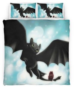 Housse De Couette Krokmou Dragons 04 Parure de lit Ensemble De Literie