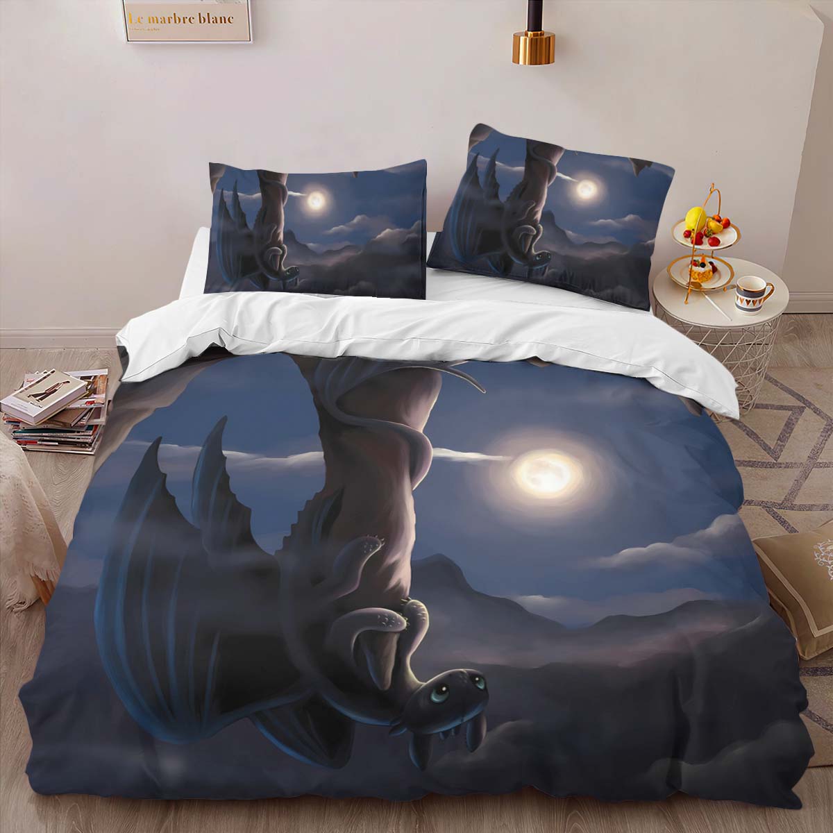 Housse De Couette Krokmou Dragons 08 Parure de lit Ensemble De Literie – Image 2