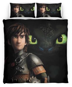 Housse De Couette Krokmou et Harold Dragons Parure de lit Ensemble De Literie