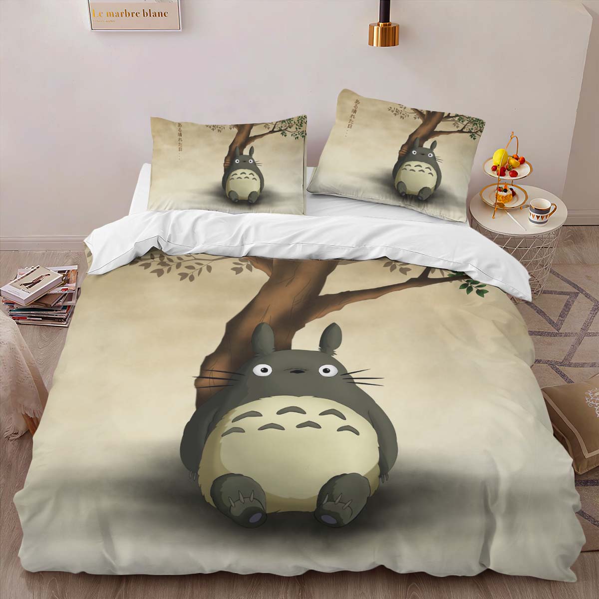 Housse De Couette Totoro Mon Voisin Totoro 20 Parure de lit Ensemble De Literie – Image 2