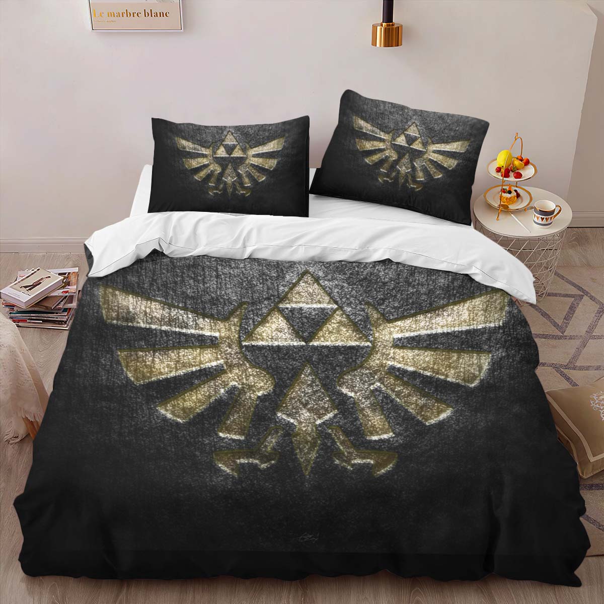 Housse De Couette Triforce The Legend of Zelda Pierre Parure de lit Ensemble De Literie – Image 2