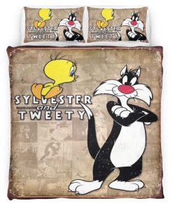 Housse De Couette Titi et Grosminet Looney Tunes 03 Parure de lit Ensemble De Literie