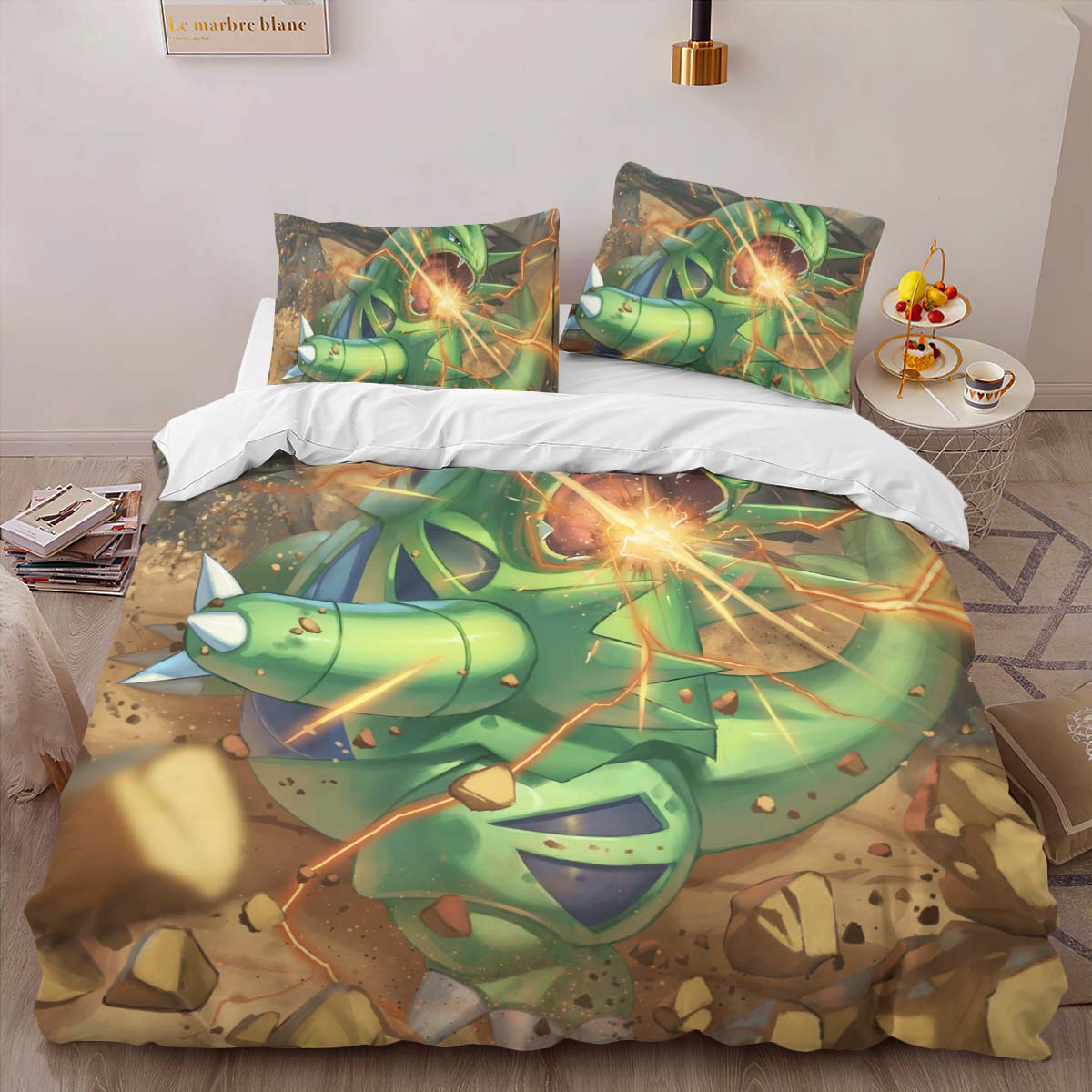Housse De Couette Tyranocif Pokémon 3 Parure de lit Ensemble De Literie – Image 2