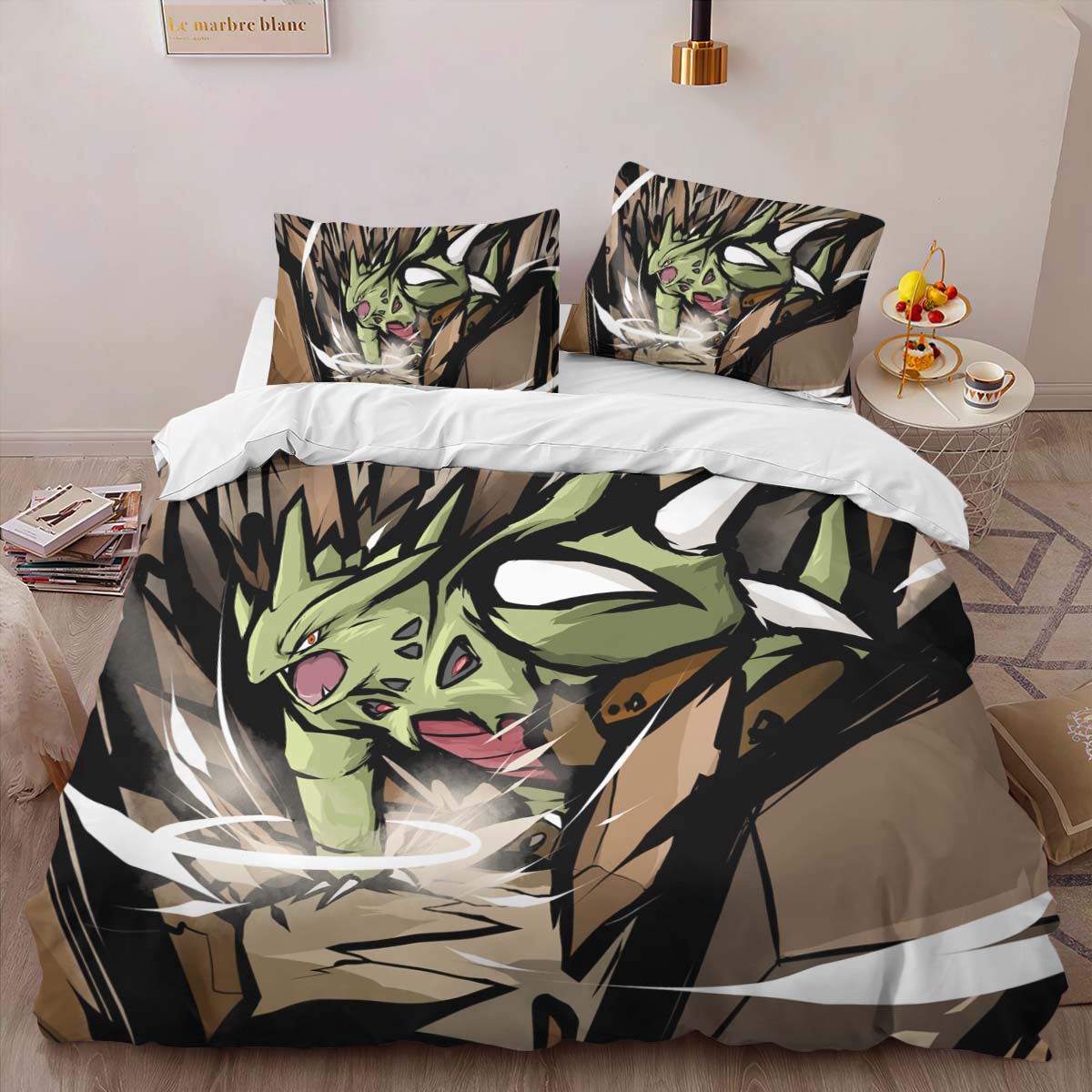 Housse De Couette Tyranocif Pokémon 4 Parure de lit Ensemble De Literie – Image 2
