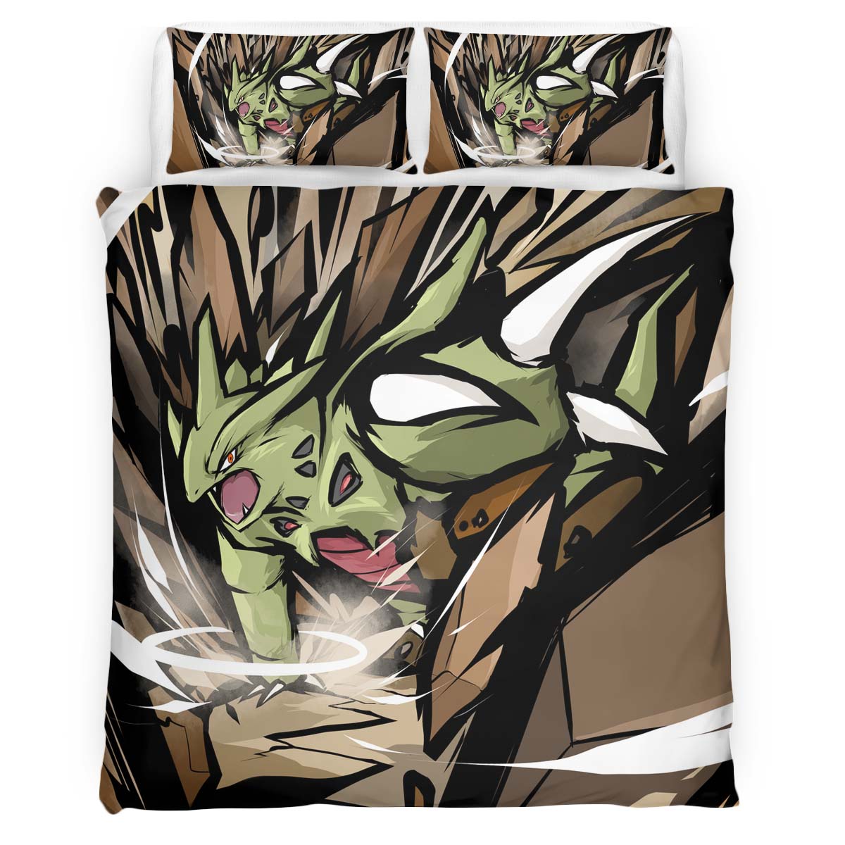 Housse De Couette Tyranocif Pokémon 4 Parure de lit Ensemble De Literie