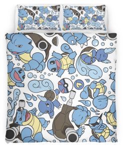 Housse De Couette Pokémon Type Eau 2 Parure de lit Ensemble De Literie