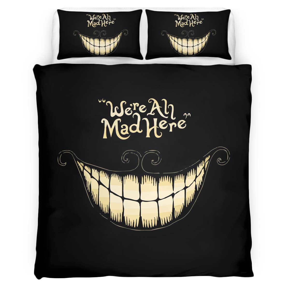 Housse De Couette Nous sommes tous fous ici Alice au pays des merveilles Parure de lit Ensemble De Literie