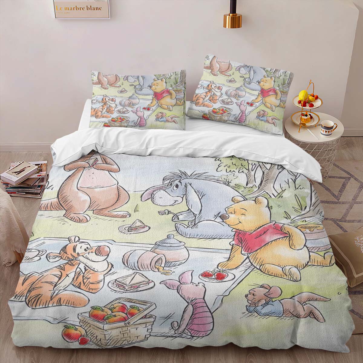 Housse De Couette Winnie l’Ourson et ses Amis 14 Parure de lit Ensemble De Literie – Image 2