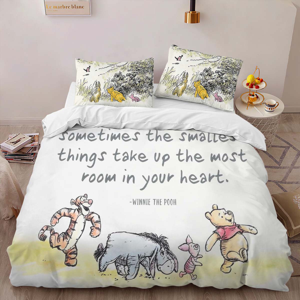 Housse De Couette Winnie l’Ourson et ses Amis 18 Parure de lit Ensemble De Literie – Image 2
