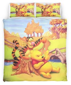Housse De Couette Winnie l’Ourson et Tigrou Parure de lit Ensemble De Literie
