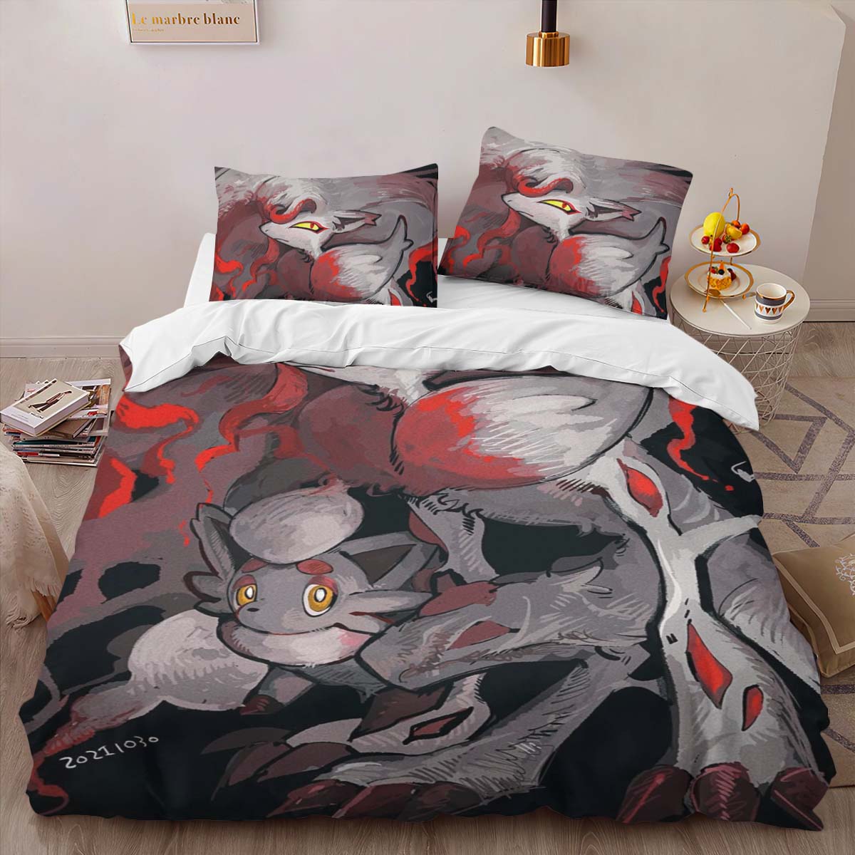 Housse De Couette Zorua & Zoroark Pokémon 6 Parure de lit Ensemble De Literie – Image 2