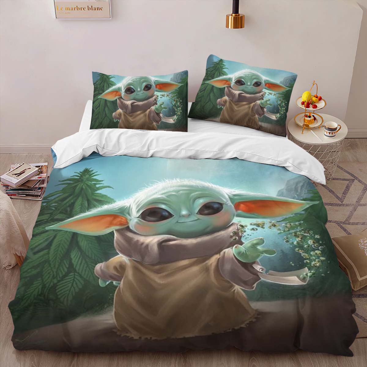 Housse De Couette Bébé Yoda Star Wars 2 Parure de lit Ensemble De Literie – Image 2