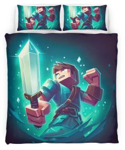Housse De Couette Herobrine personnage principal Minecraft Parure de lit Ensemble De Literie