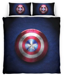 Housse De Couette Marvel Legends Bouclier Captain America 2 Parure de lit Ensemble De Literie
