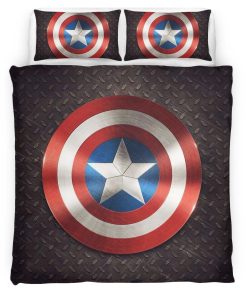 Housse De Couette Marvel Legends Bouclier Captain America 3 Parure de lit Ensemble De Literie