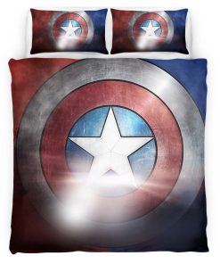 Housse De Couette Marvel Legends Bouclier Captain America 4 Parure de lit Ensemble De Literie