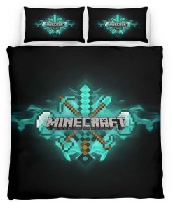 Housse De Couette Minecraft Épée Parure de lit Ensemble De Literie